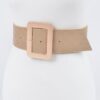 Plus-Size Embossed Belt with Large Metal Buckle