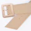 Plus-Size Embossed Belt with Large Metal Buckle