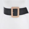 Wide Embossed Belt with Oversized Metal Buckle