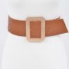 Wide Embossed Belt with Oversized Metal Buckle