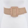 Wide Embossed Belt with Oversized Metal Buckle