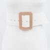 Wide Embossed Belt with Oversized Metal Buckle