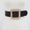 Plus-Size Rhinestone Square Buckle Belt