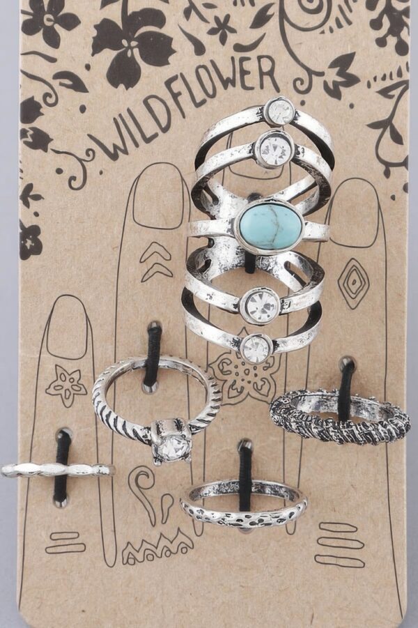 Multi Jewel Band Ring Set – Stackable Sparkle Bands