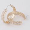 Jewel Chain Hoop Earrings – Jeweled Chain Accent, 2-inch