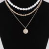 Multi-Chain Pearl Necklace – Layered Chain Accent