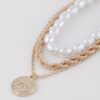 Multi-Chain Pearl Necklace – Layered Chain Accent