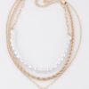 Multi-Chain Pearl Necklace – Layered Chain Accent