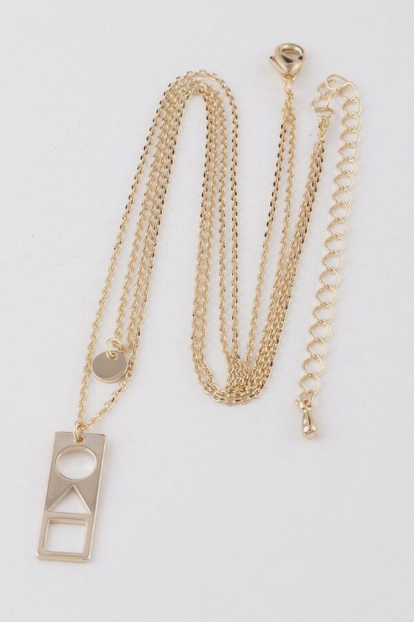 Inverted Shape Pendant Necklace – Geometric Accent