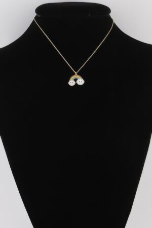Happy Rainbow Necklace – Colorful Pendant for Layering