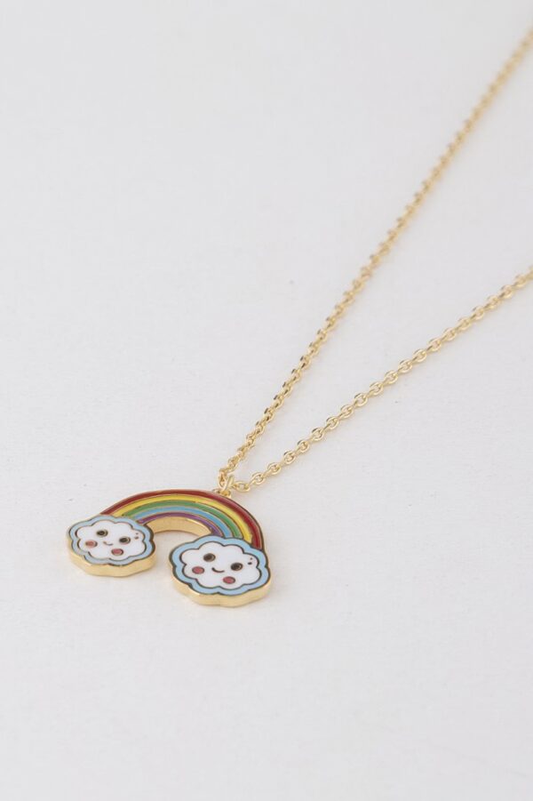 Happy Rainbow Necklace – Colorful Pendant for Layering