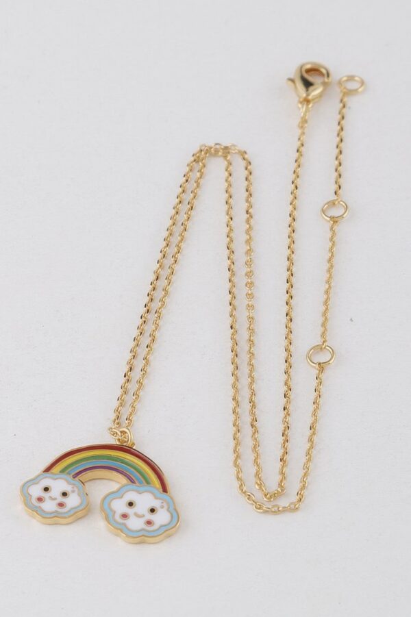 Happy Rainbow Necklace – Colorful Pendant for Layering
