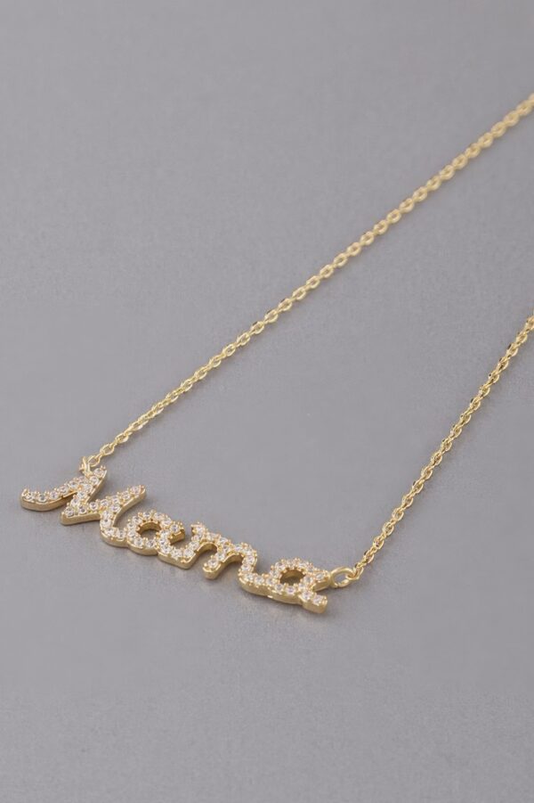 Mama Pendant Necklace with Jeweled Accents – 16-inch