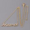 Mama Pendant Necklace with Jeweled Accents – 16-inch