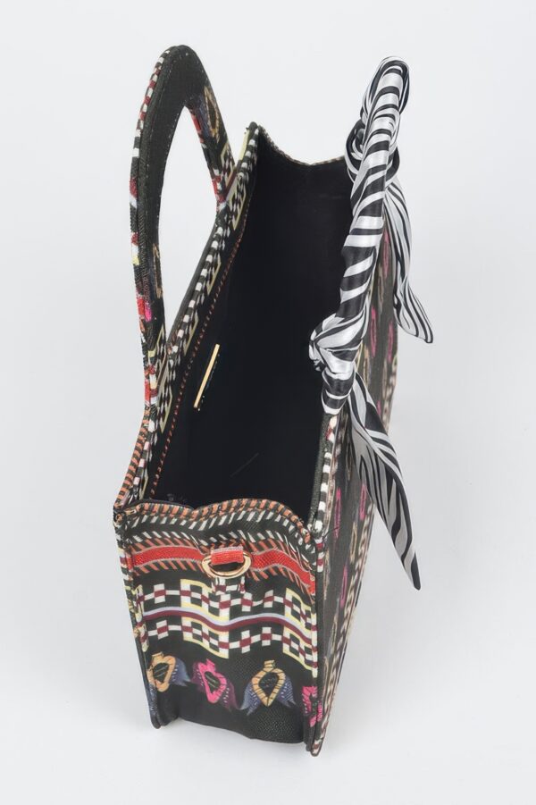 Mini Tote Bag with Scarf Handle – Multi Color
