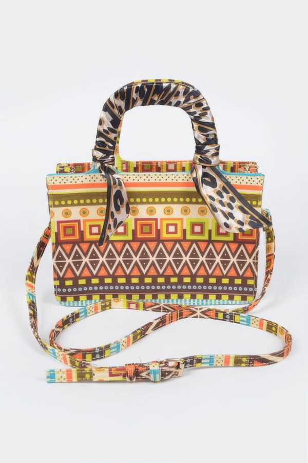 Mini Tote Bag with Scarf Handle – Multi Color