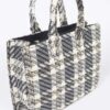 Tweed Plaid Medium Tote – Synthetic Structured Bag