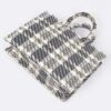 Tweed Plaid Medium Tote – Synthetic Structured Bag