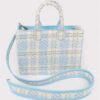Tweed Plaid Medium Tote – Synthetic Structured Bag