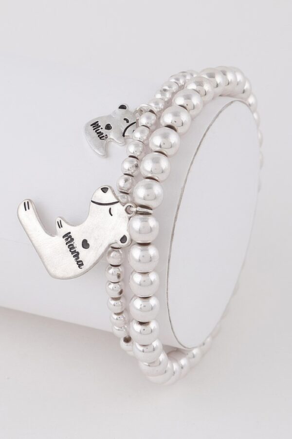 Mini Mama Bear Bracelet – Delicate Stackable Charm
