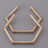 Hexagon Hoop Earrings – Geometric Lightweight Hoops
