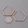 Hexagon Hoop Earrings – Geometric Lightweight Hoops