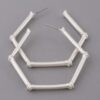 Hexagon Hoop Earrings – Geometric Lightweight Hoops
