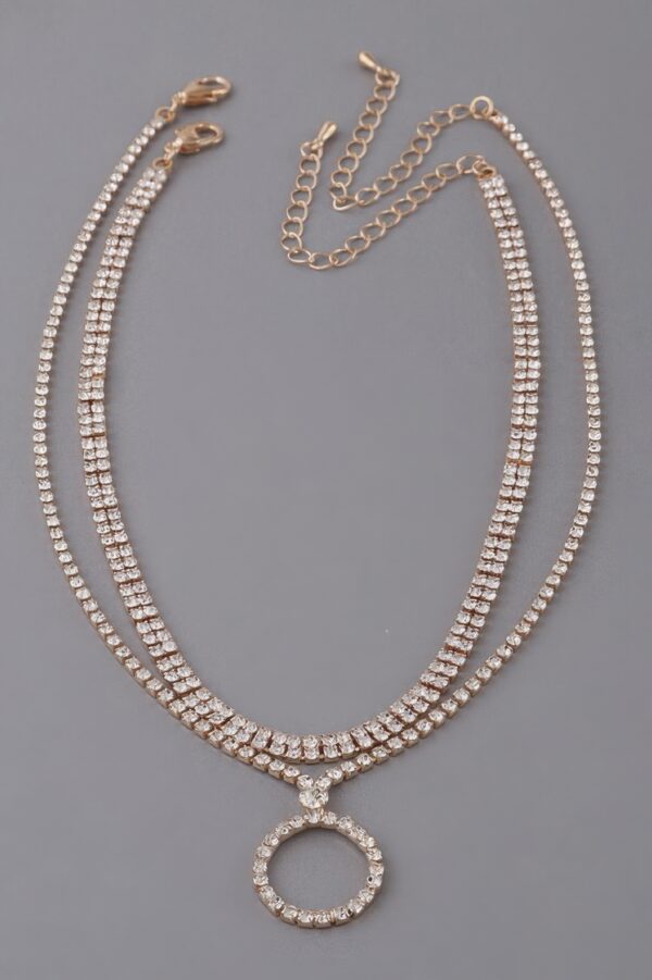 Jeweled Circle Choker Necklace – Crystal Accent