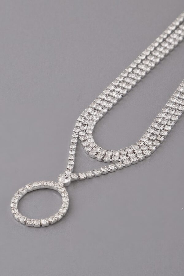 Jeweled Circle Choker Necklace – Crystal Accent