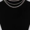 Triple Rhinestone Drop Necklace – Layered Sparkle