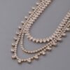Triple Rhinestone Drop Necklace – Layered Sparkle