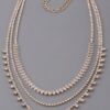 Triple Rhinestone Drop Necklace – Layered Sparkle