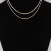 Multi Rhinestone Necklace – Clustered Sparkle, 14 inch