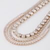 Triple Jewel Choker Necklace – Layered Sparkle