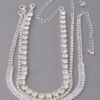 Triple Jewel Choker Necklace – Layered Sparkle