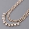 Triple Rhinestone Choker Necklace – 12″ Length