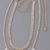 Triple Rhinestone Choker Necklace – 12″ Length