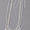 Triple Rhinestone Choker Necklace – 12″ Length