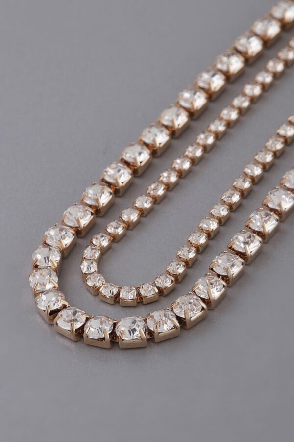 Double Rhinestone Choker Necklace – Sparkling Collar