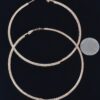 Thin Hoop Earrings with Rhinestone Accents