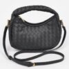 Braided Faux Leather Hobo Clutch – Textured PU Design
