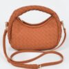 Braided Faux Leather Hobo Clutch – Textured PU Design