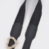 Heart Rhinestone Buckle Elastic Waist Belt