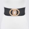 Big Metal Buckle Elastic Belt – 3 in Wide