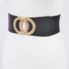 Big Metal Buckle Elastic Belt – 3 in Wide