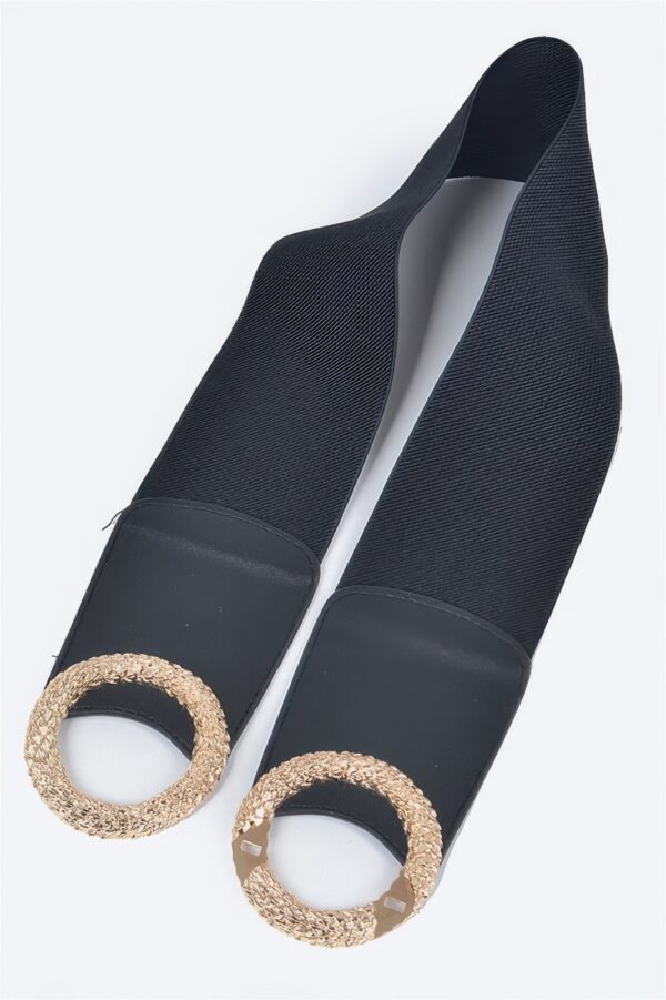 Big Metal Buckle Elastic Belt – 3 in Wide