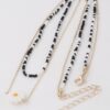 Double Beaded Flower Necklace – 16″ Choker