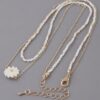 Double Beaded Flower Necklace – 16″ Choker
