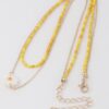 Double Beaded Flower Necklace – 16″ Choker