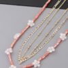 Multi Flower Charm Necklace – 16in Layered Look